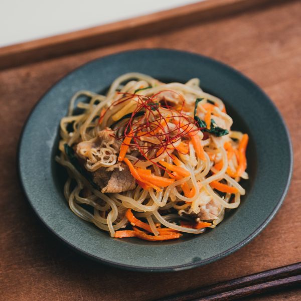 韓国春雨と牛と野菜のチャプチェ